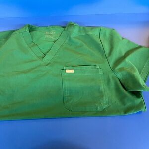 Figs XL Emerald V-Neck Scrub Top